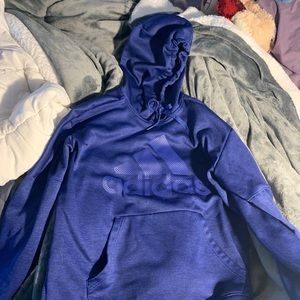 A Blue Adidas hoodie